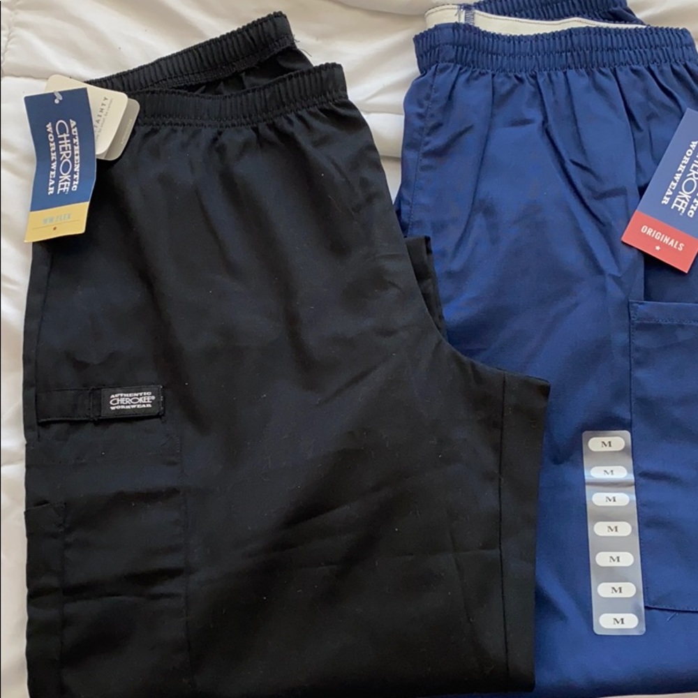 BRAND NEW Navy Blue and Black Cherokee Scrub Pants